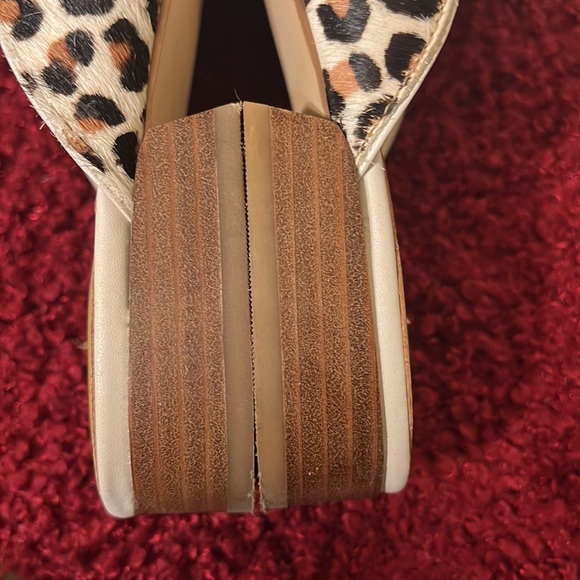 Nine West Cheetah Leopard Pony Hair Slip On Mules size 8.5 - Picture 14 of 17